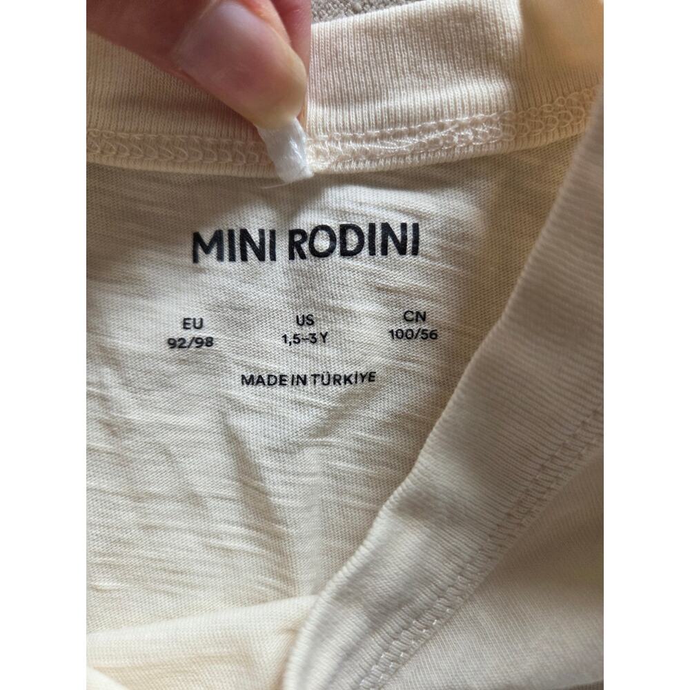 Mini Rodini Solid Ivory Tee - Picture 3 of 5